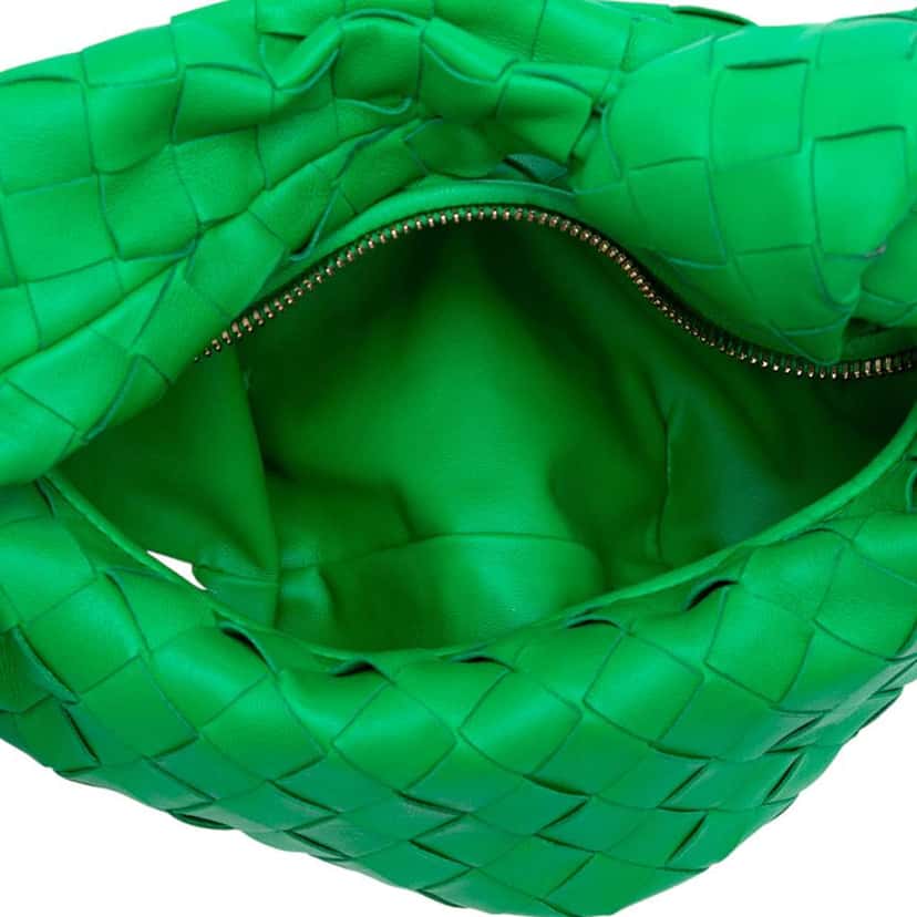 Bottega Veneta Mini Nappa Intrecciato Jodie Green Leather Good condition - Model View