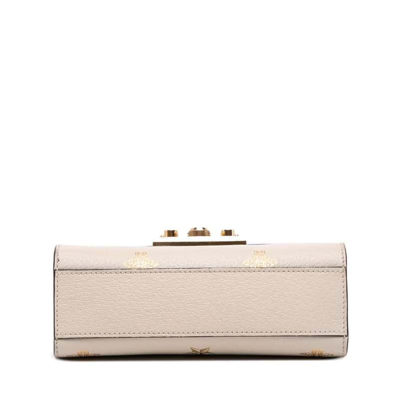 Gucci Small Leather Bee Star Padlock Crossbody White Leather Good condition - Inside View