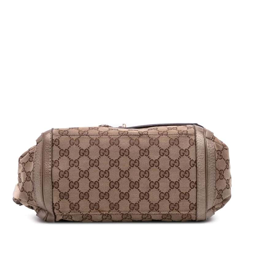Gucci GG Canvas Bella Flap Satchel Brown Canvas Good condition - Inside View