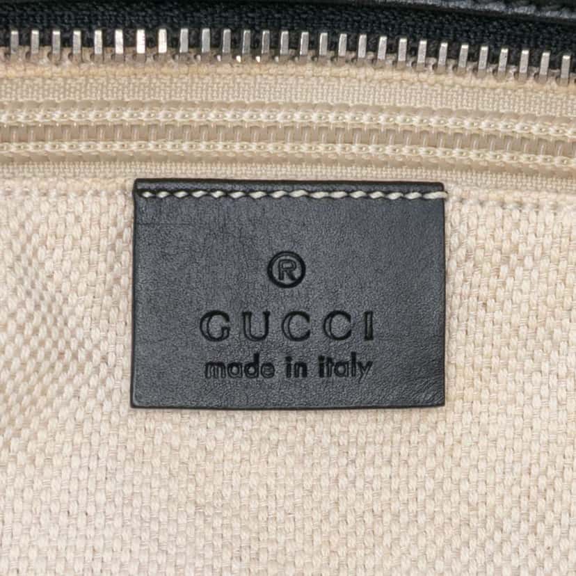 Gucci GG Canvas Web Tote Black Canvas Good condition - Box View