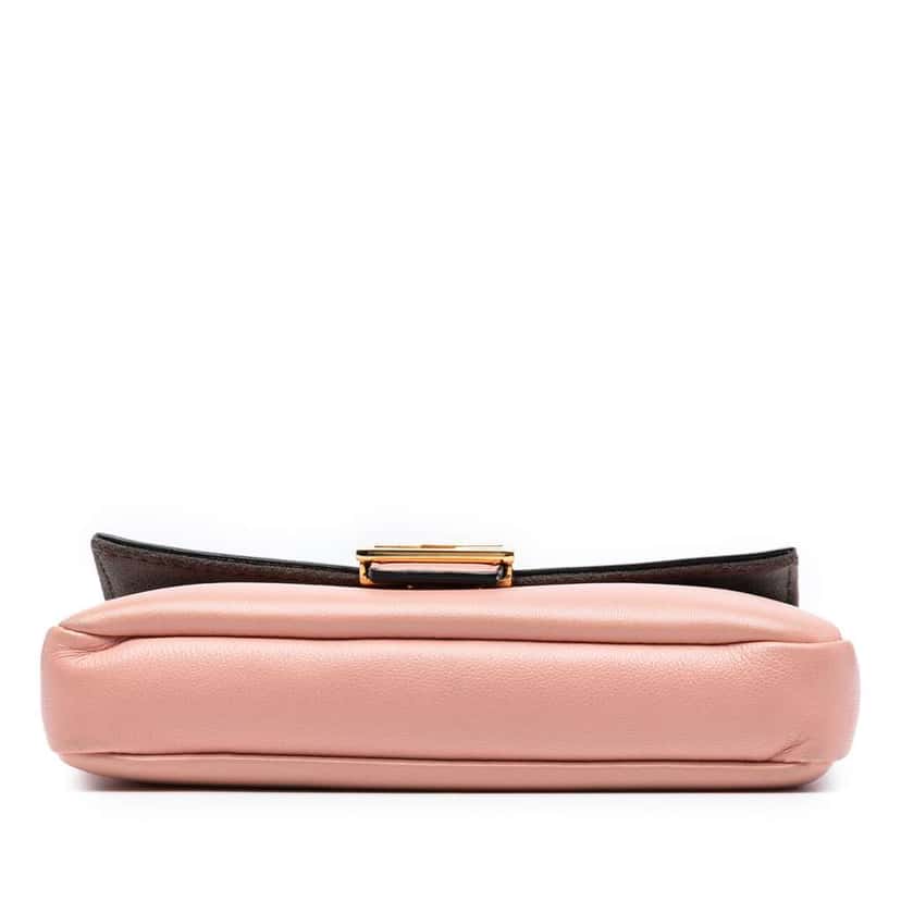 Fendi Micro Nappa Baguette Satchel Pink Leather Good condition - Inside View