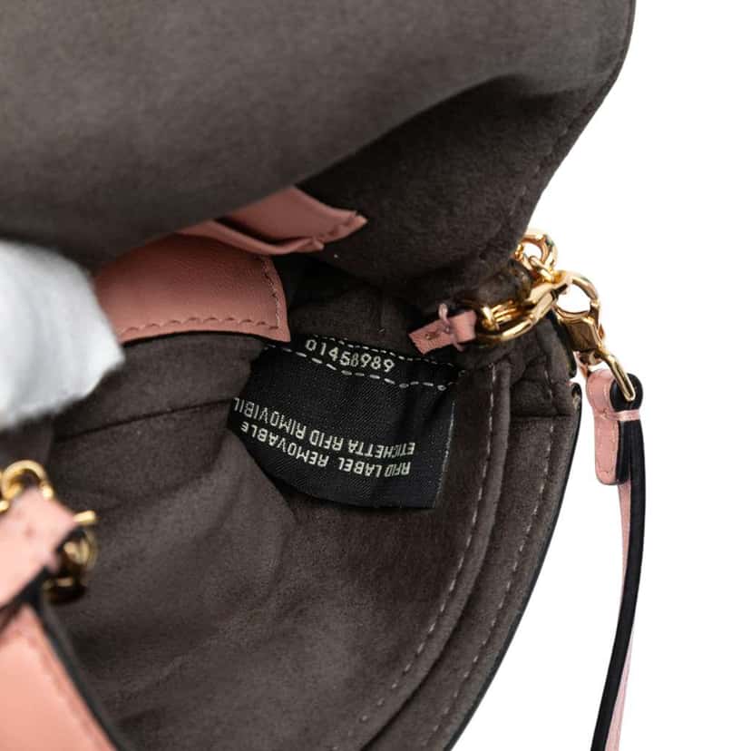Fendi Micro Nappa Baguette Satchel Pink Leather Good condition - Box View