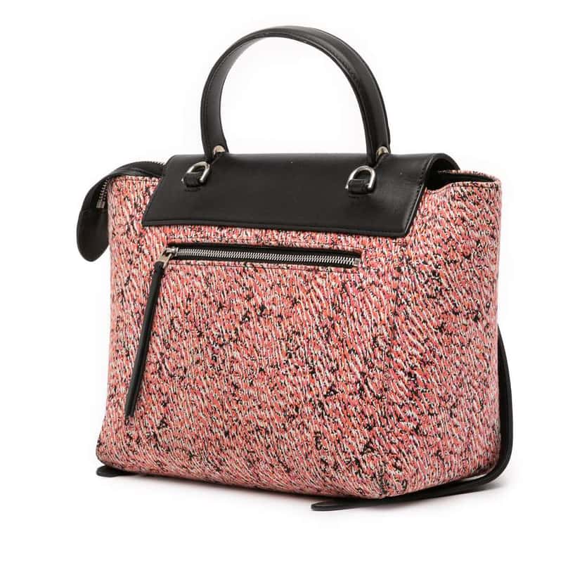 Celine Micro Tweed Belt Satchel Pink Tweed Very good condition - Back View