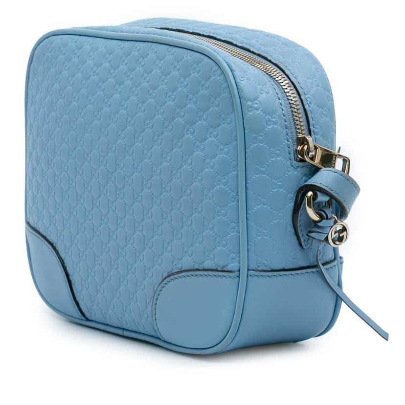 Gucci Mini Microguccissima Bree Crossbody Blue Leather Good condition - Back View