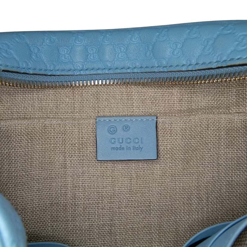 Gucci Mini Microguccissima Bree Crossbody Blue Leather Good condition - Box View