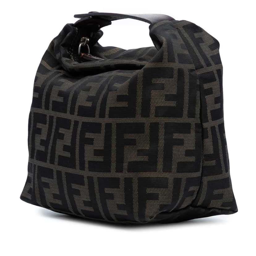 Fendi Zucca Canvas Handbag Brown Canvas Good condition - Back View