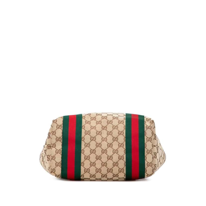Gucci GG Canvas Web Jolie Tote Brown Canvas Good condition - Inside View