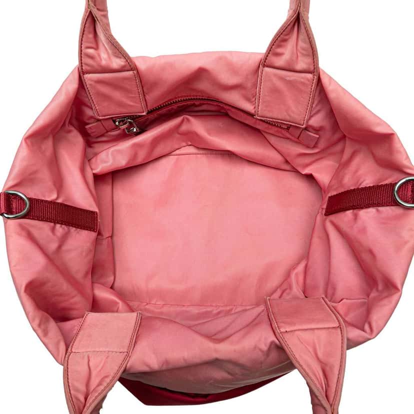 Prada Tessuto Reversible Satchel Pink Good condition - Model View