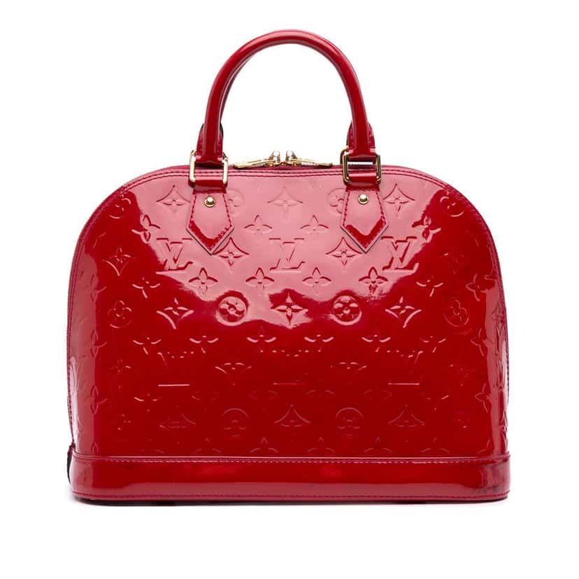 Louis Vuitton Monogram Vernis Alma PM Red Leather Good condition - Front View