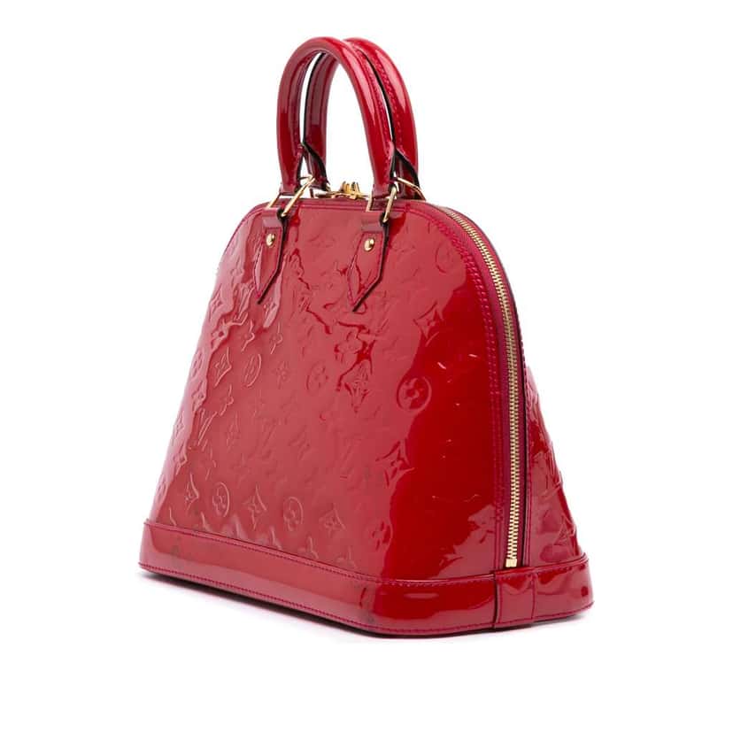 Louis Vuitton Monogram Vernis Alma PM Red Leather Good condition - Back View