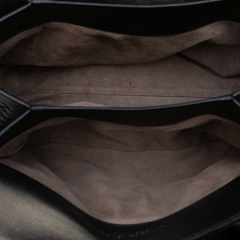 Bottega Veneta Small Intrecciato Trimmed Metallic Nappa Grommet Piazza Satchel Brown Leather Very good condition - Model View