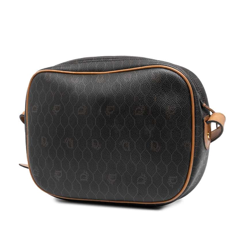 Dior Honeycomb Coated Canvas Crossbody Black Canvas Good condition - Back View