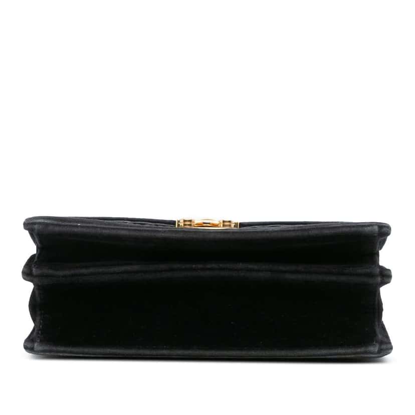 Miu Miu Velluto Matelasse Confidential Chain Crossbody Black Velvet Good condition - Inside View
