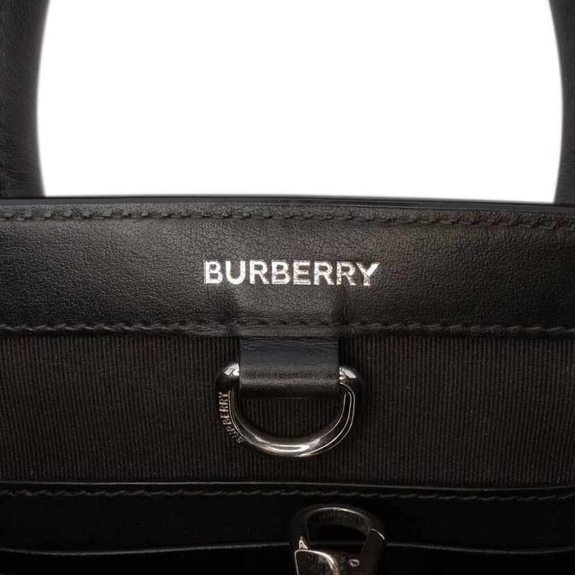 Burberry Mini House Check Coated Canvas Denny Tote Brown Canvas Good condition - Box View
