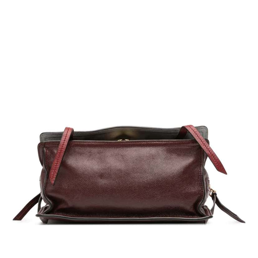 Prada Glace Calf and Suede Patchwork Etiquette Satchel Brown Leather Good condition - Inside View