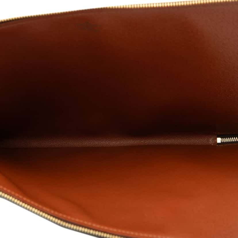 Louis Vuitton Monogram Poche Documents Portfolio Brown Fair condition - Model View