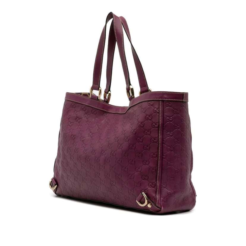 Gucci Guccissima Abbey D Ring Tote Purple Leather Good condition - Back View