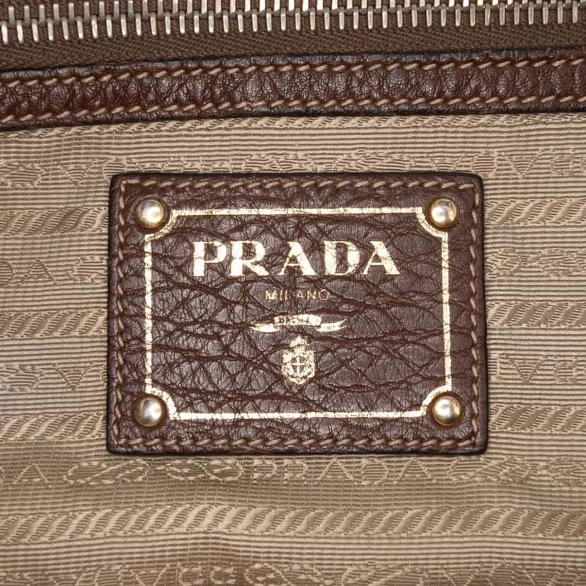 Prada Canvas Canapa Logo Tote Brown Canvas Good condition - Box View