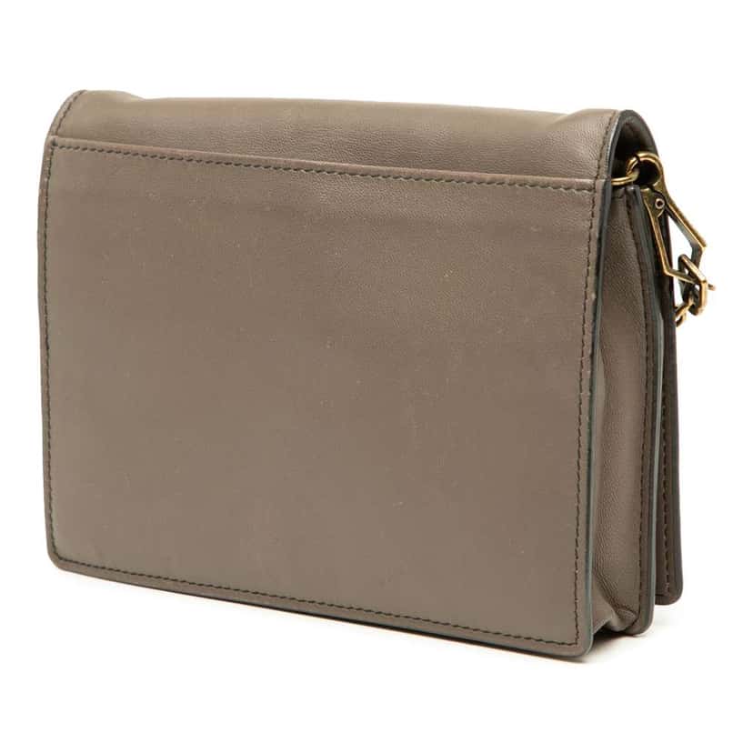 Bottega Veneta Nappa Intrecciato Fringe Wallet on Chain Brown Leather Good condition - Back View