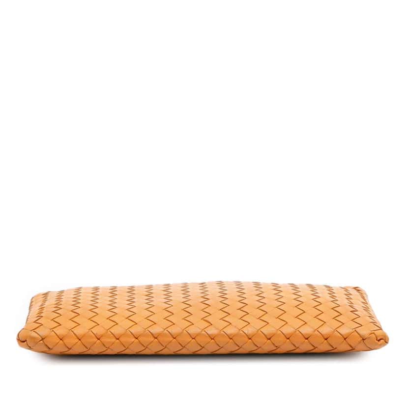 Bottega Veneta Nappa Intrecciato Clutch Orange Leather Good condition - Inside View
