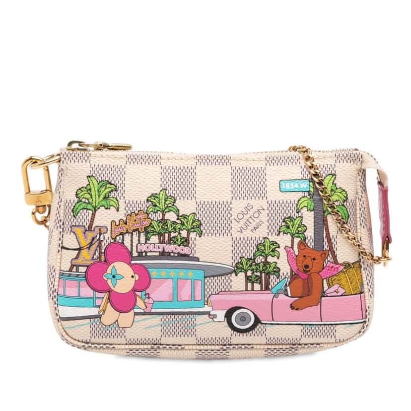 Louis Vuitton Damier Azur Animation Hollywood Mini Pochette Accessoires White Good condition - Front View