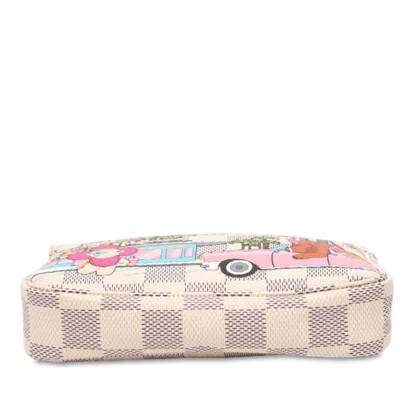 Louis Vuitton Damier Azur Animation Hollywood Mini Pochette Accessoires White Good condition - Inside View