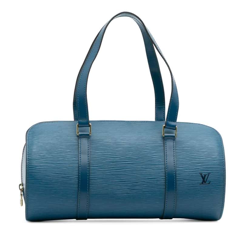 Louis Vuitton Epi Soufflot Blue Leather Good condition - Front View