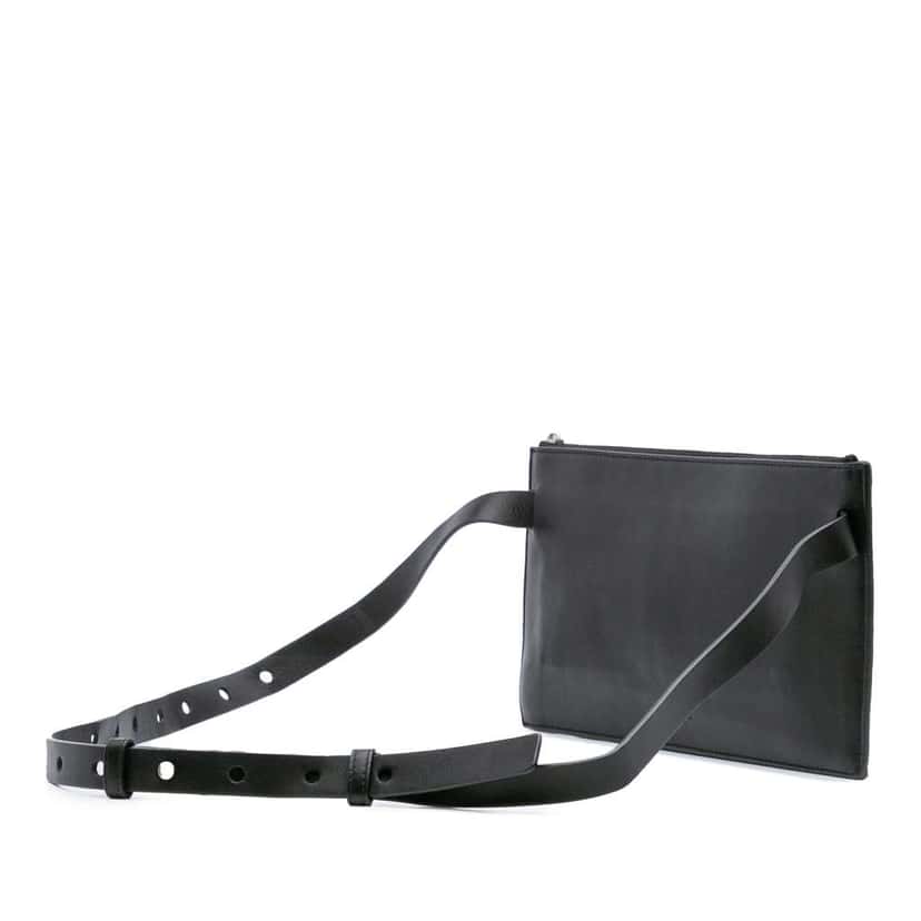 Bottega Veneta Nappa Intrecciato Belt Bag Black Leather Good condition - Back View