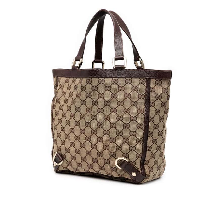 Gucci GG Canvas Abbey D Ring Tote Brown Canvas Good condition - Back View