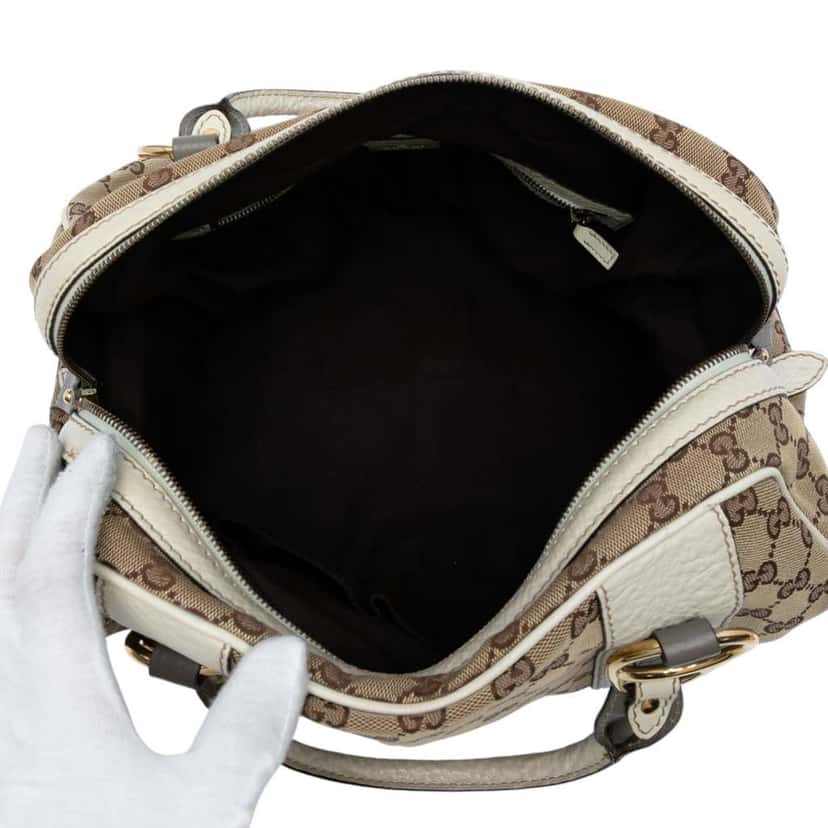 Gucci Medium GG Canvas Interlocking G Boston Bag Brown Canvas Good condition - Model View