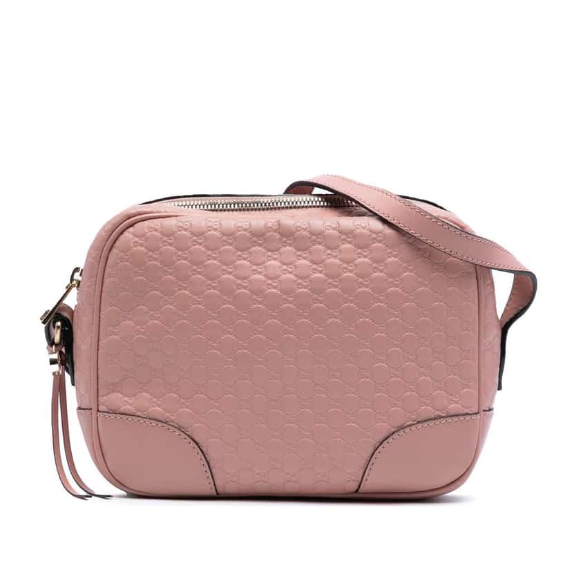 Gucci Microguccissima Bree Crossbody Pink Leather Very good condition - Front View