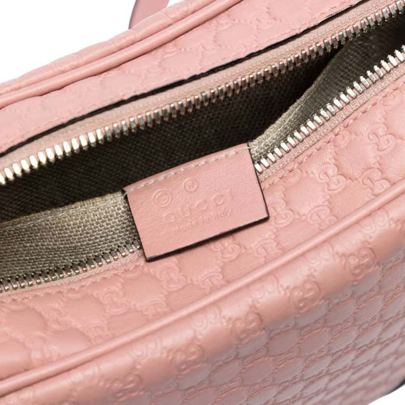 Gucci Microguccissima Bree Crossbody Pink Leather Very good condition - Box View