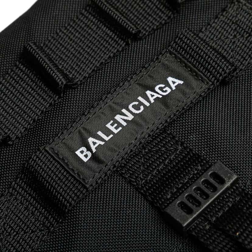 Balenciaga Small Recycled Nylon Army Messenger Bag Black Polyester Good condition - Box View