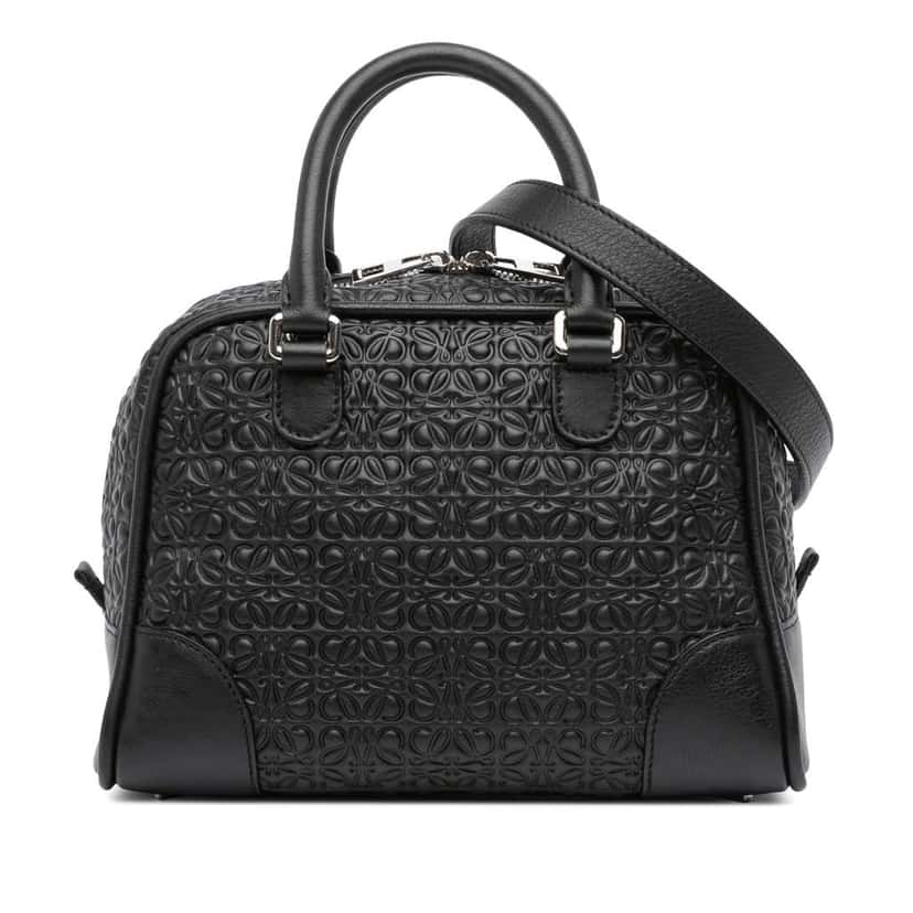 Loewe Small Anagram Embossed Leather Amazona 75 Black Leather Good condition - Front View