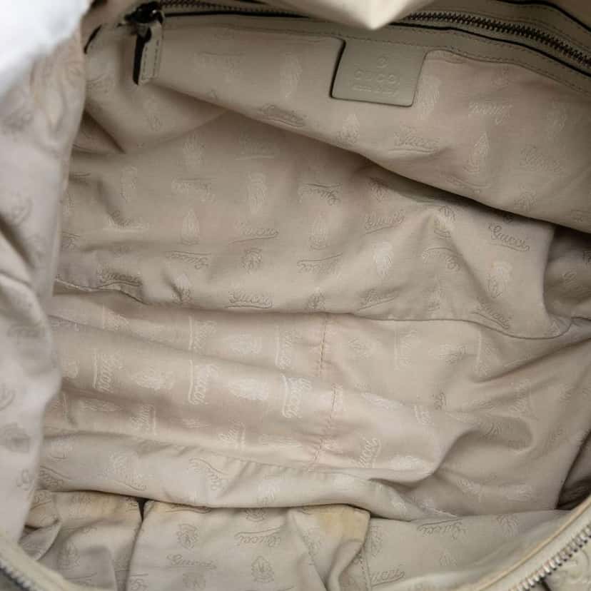 Gucci Guccissima Icon Bit Satchel White Leather Good condition - Model View