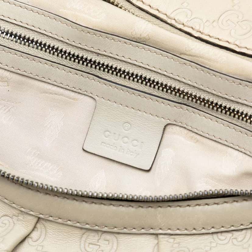 Gucci Guccissima Icon Bit Satchel White Leather Good condition - Box View
