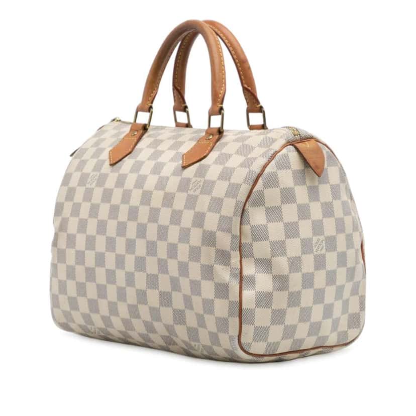 Louis Vuitton Damier Azur Speedy 30 White Good condition - Back View