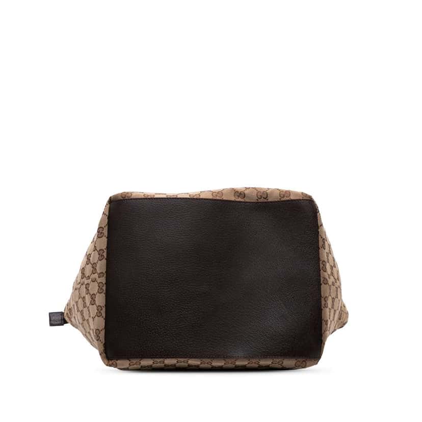 Gucci GG Canvas Web Tote Brown Canvas Good condition - Inside View