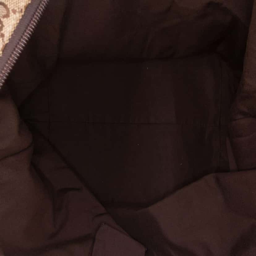 Gucci GG Canvas Web Tote Brown Canvas Good condition - Model View