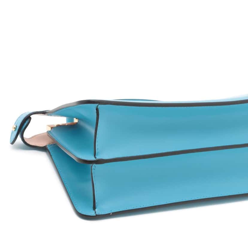 Fendi Small Leather Peekaboo ISeeU East West Bag Blue Leather Good condition - Box View