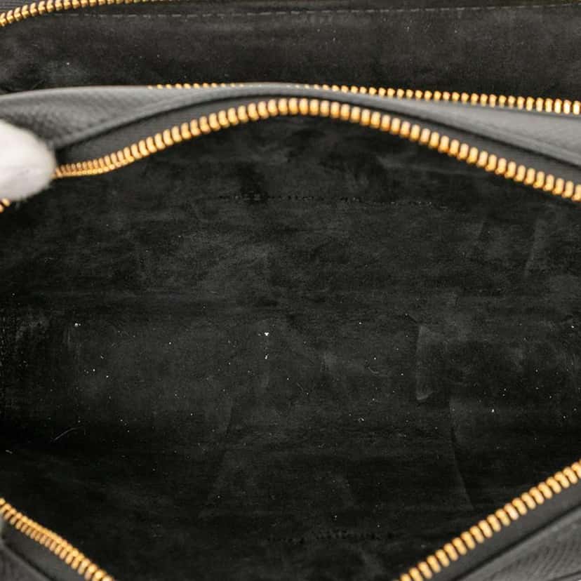 Dior Grained Calfskin Caro Double Pouch Black Leather Good condition - Model View