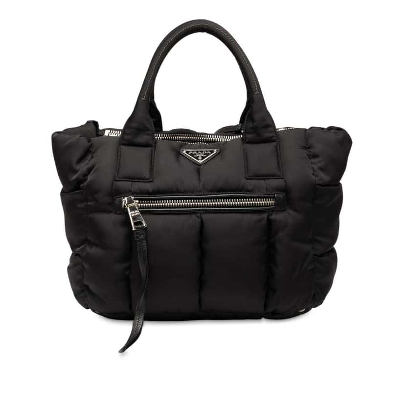 Prada Tessuto Bomber Satchel Black Good condition - Front View