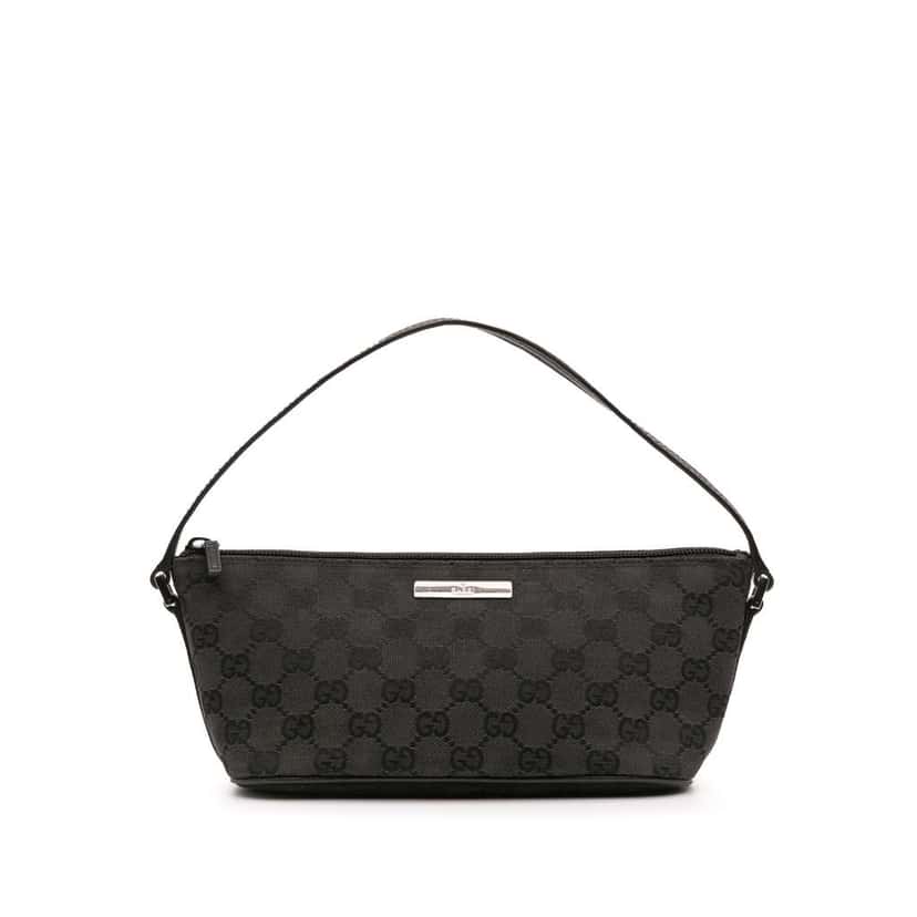Gucci GG Canvas Boat Black Canvas Good condition - Front View