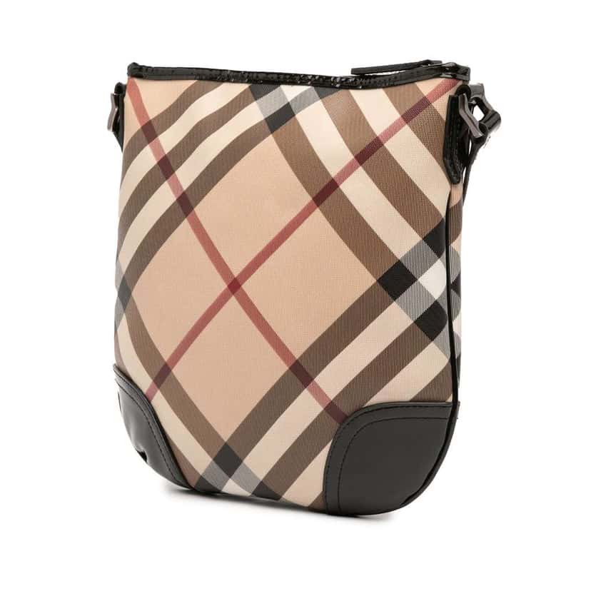 Burberry Supernova Check Coated Canvas Dryden Crossbody Brown Canvas Good condition - Back View