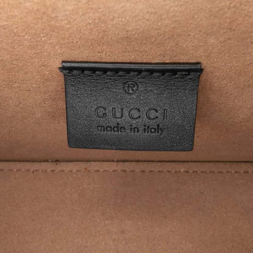 Gucci GG Supreme Bamboo Padlock Satchel Brown Canvas Good condition - Box View