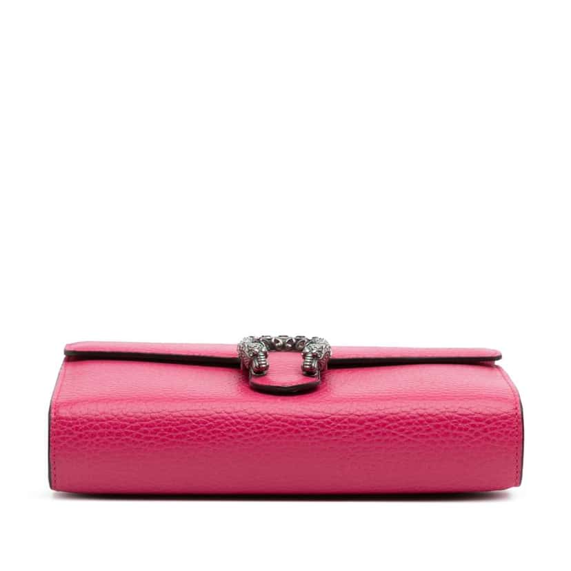 Gucci Mini Leather Dionysus Wallet on Chain Pink Leather Very good condition - Inside View