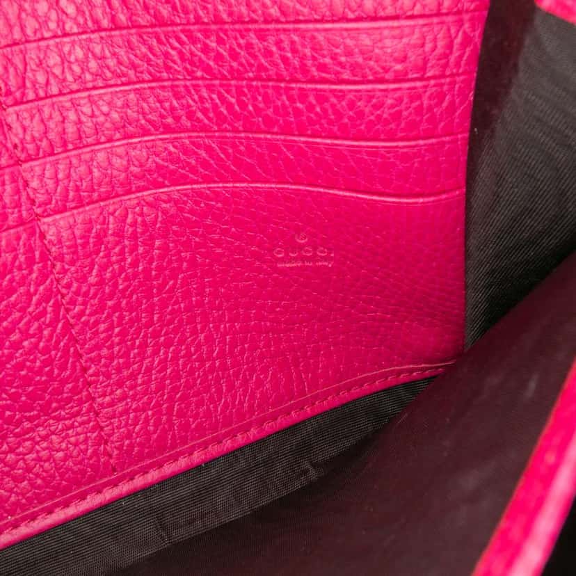 Gucci Mini Leather Dionysus Wallet on Chain Pink Leather Very good condition - Box View