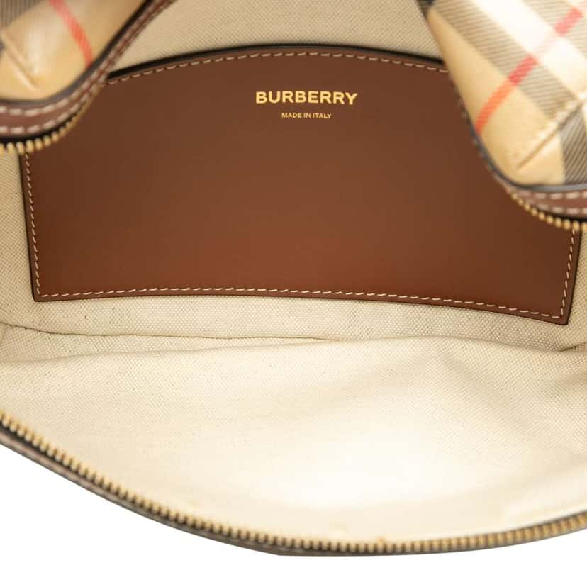 Burberry House Check Nylon Sonny Belt Bag Brown Good condition - Model View