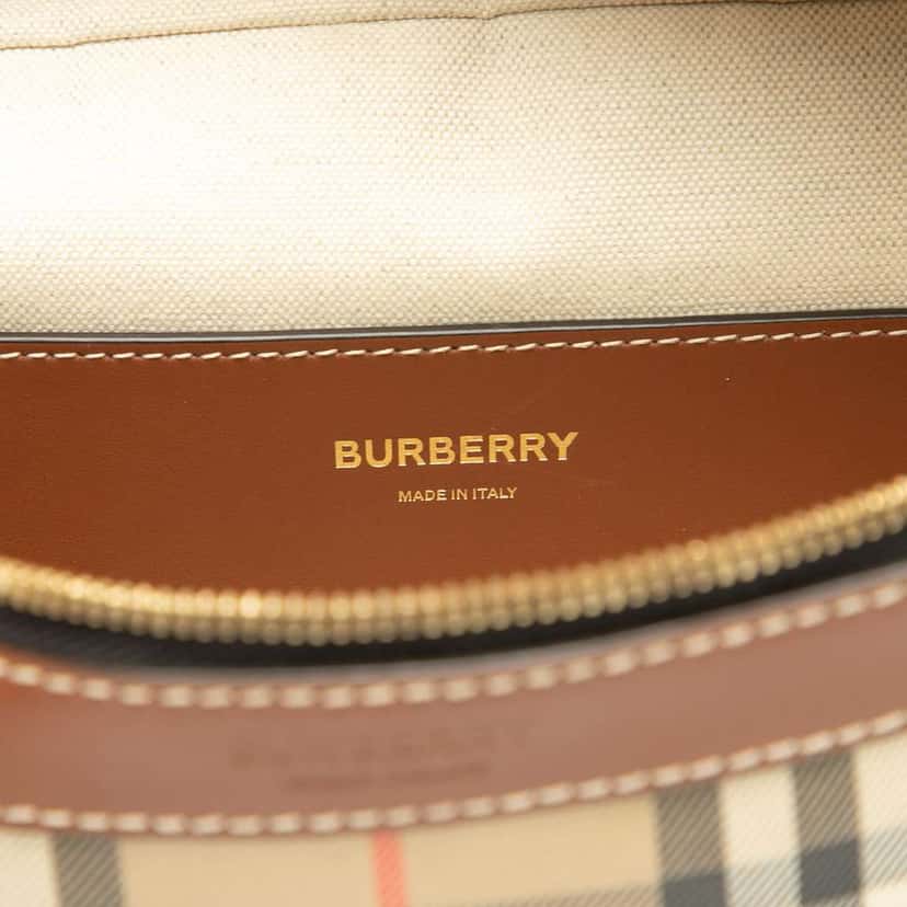Burberry House Check Nylon Sonny Belt Bag Brown Good condition - Box View