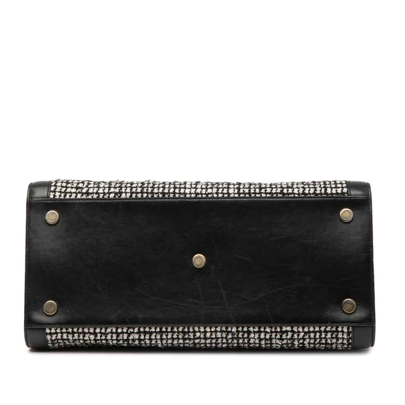 Saint Laurent Small Tweed Houndstooth Sac De Jour Satchel Black Tweed Very good condition - Inside View